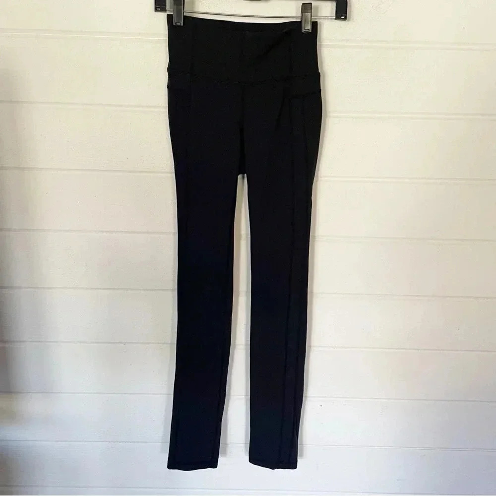 Athleta Black Mid Rise Leggings Size XXS